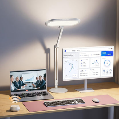 Premium LED Desk Lamp, Dual-Sided Soft Lighting with Knob Remote
