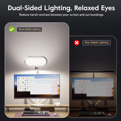 Premium LED Desk Lamp, Dual-Sided Soft Lighting with Knob Remote