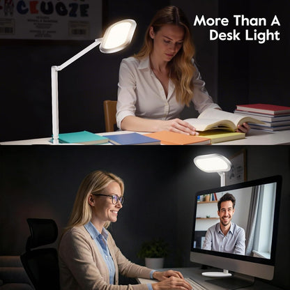 Premium LED Desk Lamp, Dual-Sided Soft Lighting with Knob Remote