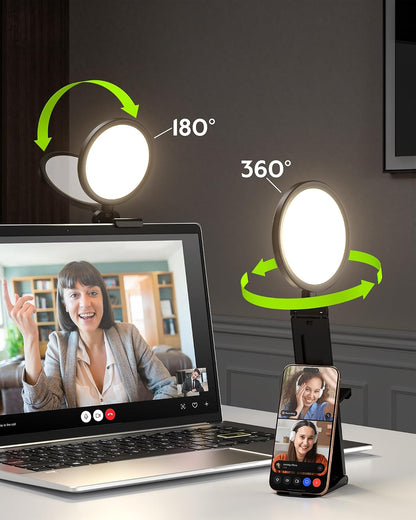 Ring Light for Computer, Eye-Care Lighting for Zoom Call, Streaming