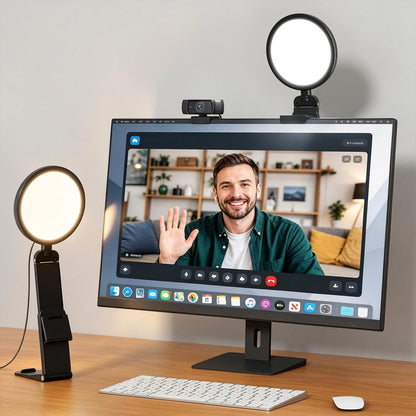 Ring Light for Computer, Eye-Care Lighting for Zoom Call, Streaming