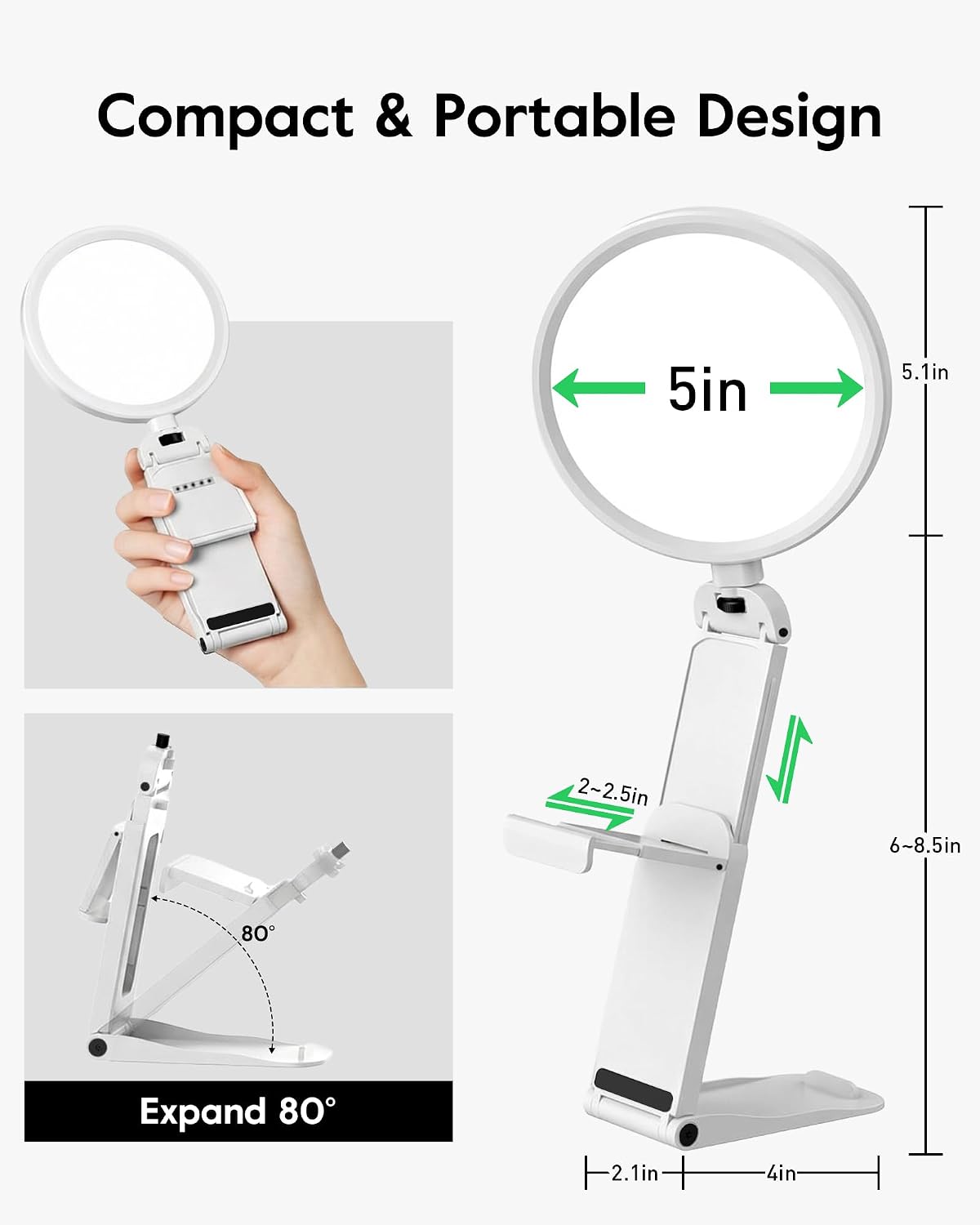 Ring Light for Computer, Eye-Care Lighting for Zoom Call, Streaming