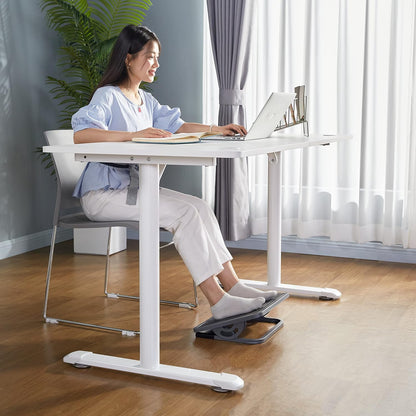 Tilt Adjustable Footrest, Foot Rest for Under Desk at Work with Massage Surface, Office Foot Rest Under Desk with 20 Degree Tilt No Locking, Metal Frame