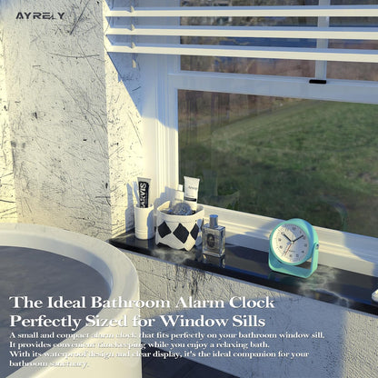 ® 3.5" Small Analog Travel Alarm Clock, Battery Operated Desk Clock