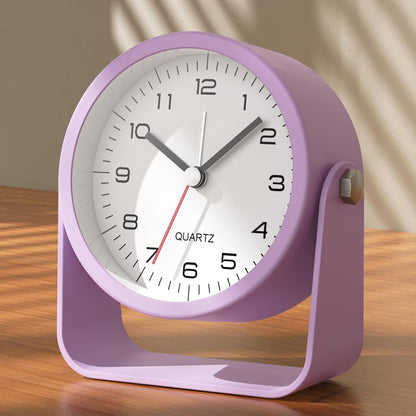 ® 3.5" Small Analog Travel Alarm Clock, Battery Operated Desk Clock