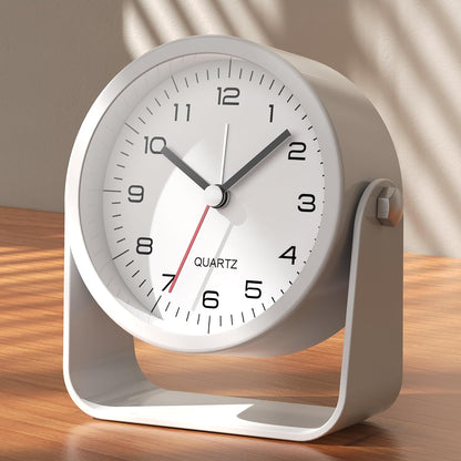 ® 3.5" Small Analog Travel Alarm Clock, Battery Operated Desk Clock