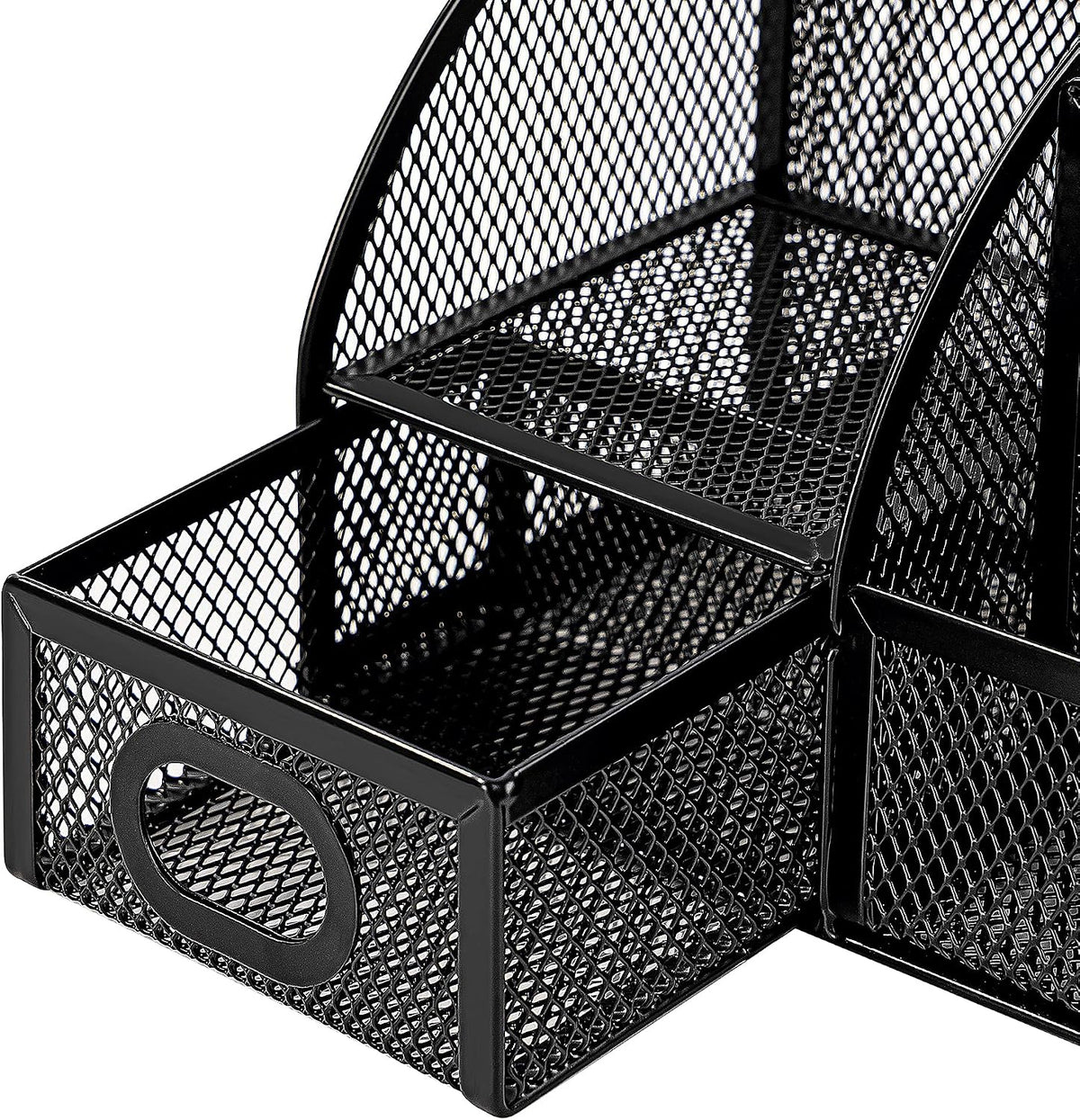 Mesh Pen Holder and Desktop Desk Organizer, Office Caddy Storage for Writing Utensils, 9.1 x 5.9 x 5.5 inches, Black