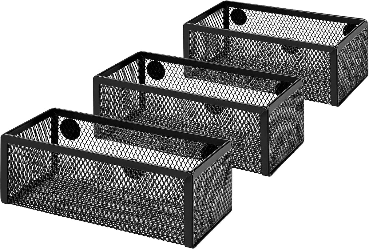Mesh Pen Holder and Desktop Desk Organizer, Office Caddy Storage for Writing Utensils, 9.1 x 5.9 x 5.5 inches, Black