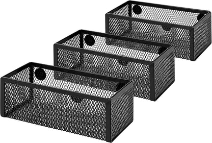 Mesh Pen Holder and Desktop Desk Organizer, Office Caddy Storage for Writing Utensils, 9.1 x 5.9 x 5.5 inches, Black