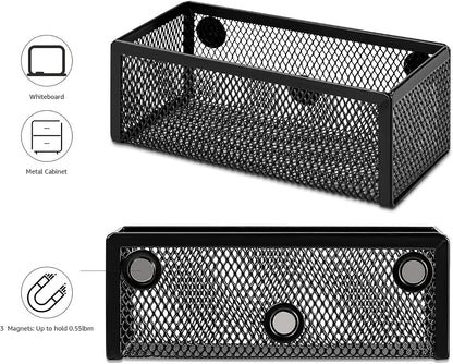 Mesh Pen Holder and Desktop Desk Organizer, Office Caddy Storage for Writing Utensils, 9.1 x 5.9 x 5.5 inches, Black