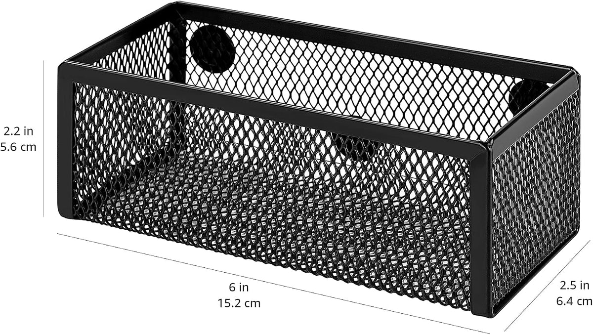 Mesh Pen Holder and Desktop Desk Organizer, Office Caddy Storage for Writing Utensils, 9.1 x 5.9 x 5.5 inches, Black