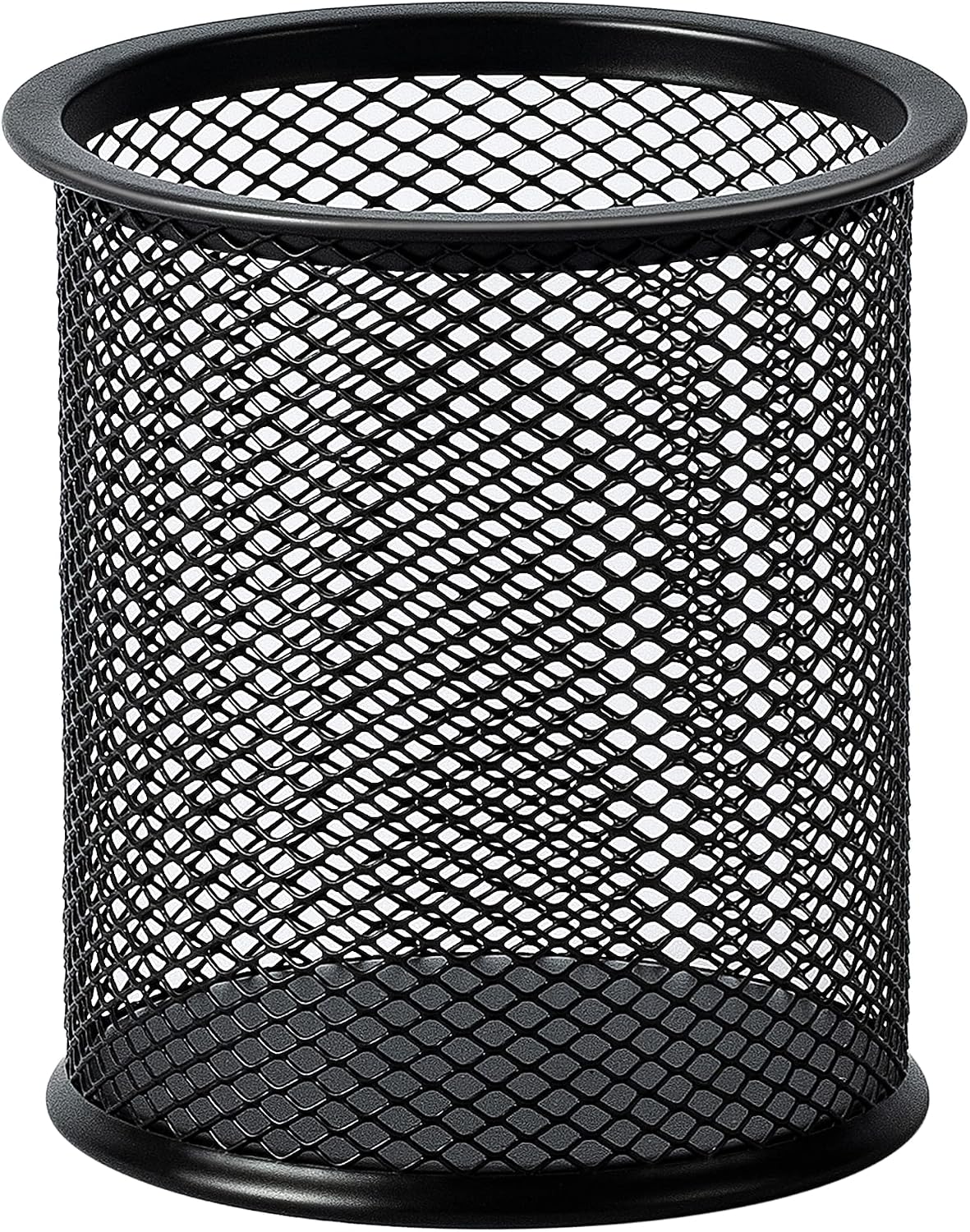 Mesh Pen Holder and Desktop Desk Organizer, Office Caddy Storage for Writing Utensils, 9.1 x 5.9 x 5.5 inches, Black