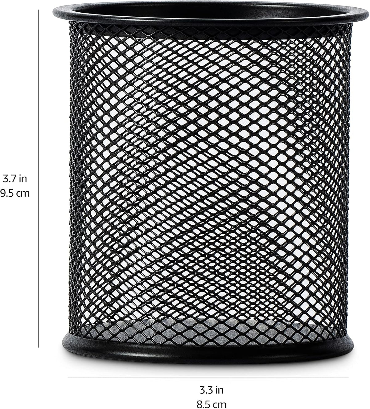 Mesh Pen Holder and Desktop Desk Organizer, Office Caddy Storage for Writing Utensils, 9.1 x 5.9 x 5.5 inches, Black