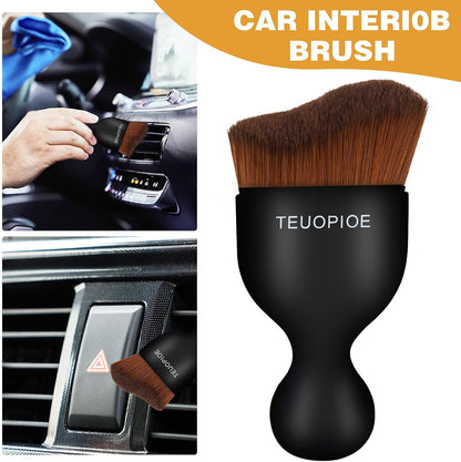 Car Detailing Brush for Interior Dusting and Air Vents, Brown