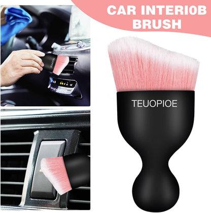 Car Detailing Brush for Interior Dusting and Air Vents, Brown