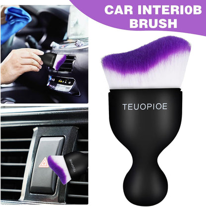 Car Detailing Brush for Interior Dusting and Air Vents, Brown
