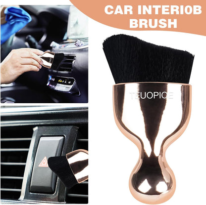 Car Detailing Brush for Interior Dusting and Air Vents, Brown