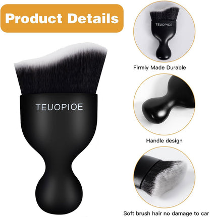 Car Detailing Brush for Interior Dusting and Air Vents, Brown