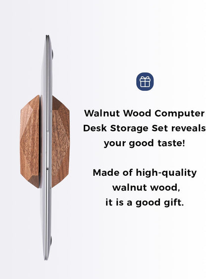Adjustable Vertical Laptop Stand, MacBook Holder with Wood, Wooden Laptop Stand, Vertical Laptop Holder for Desk, Width Adjustable Dock Fits All MacBook/Surface Pro