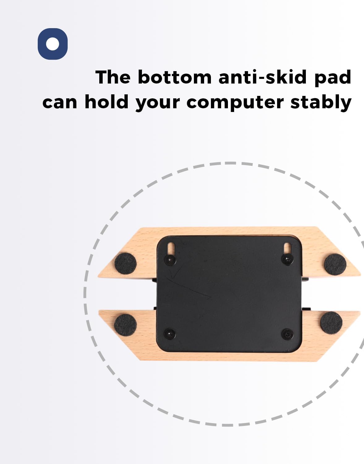 Adjustable Vertical Laptop Stand, MacBook Holder with Wood, Wooden Laptop Stand, Vertical Laptop Holder for Desk, Width Adjustable Dock Fits All MacBook/Surface Pro