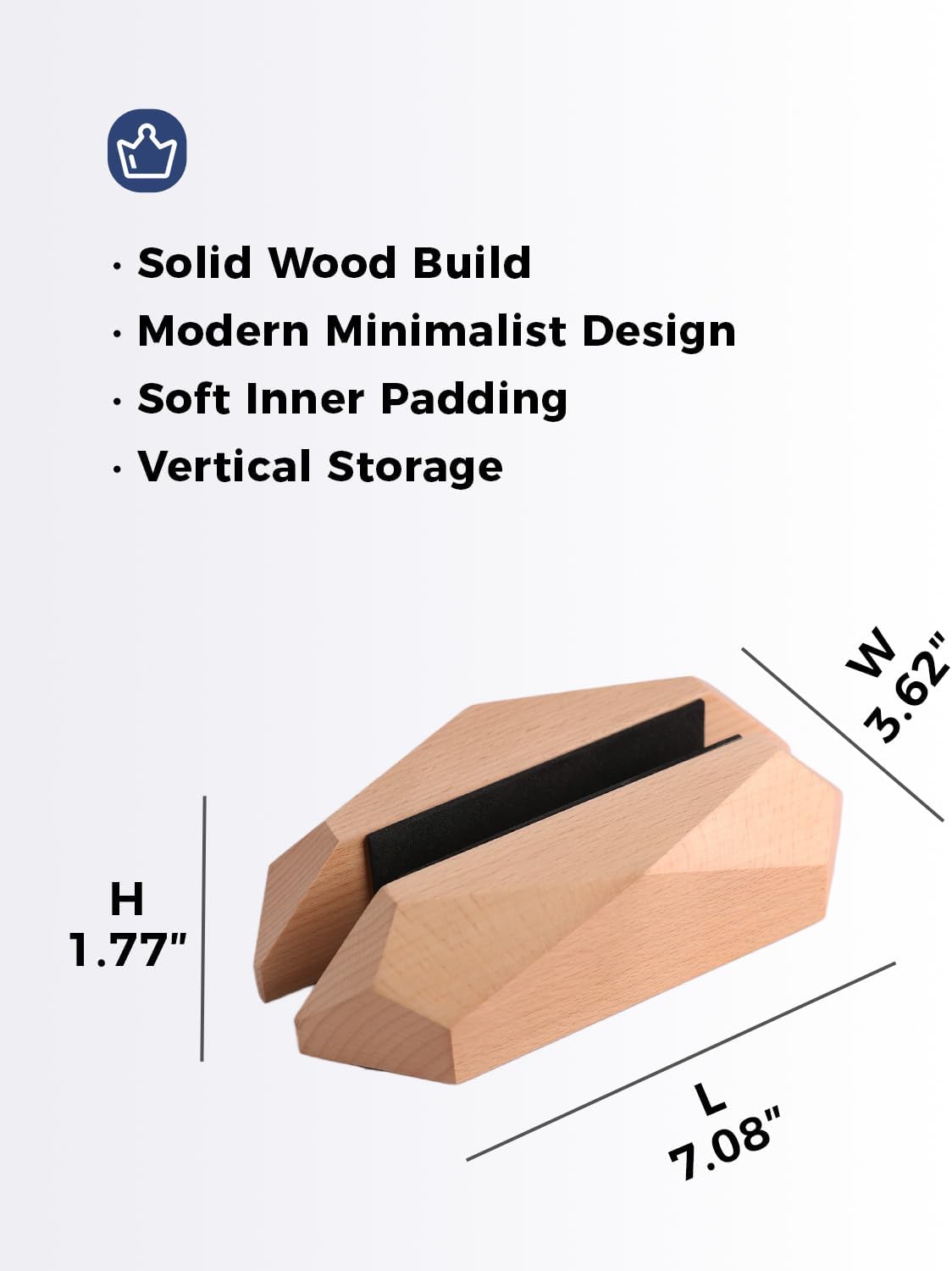 Adjustable Vertical Laptop Stand, MacBook Holder with Wood, Wooden Laptop Stand, Vertical Laptop Holder for Desk, Width Adjustable Dock Fits All MacBook/Surface Pro