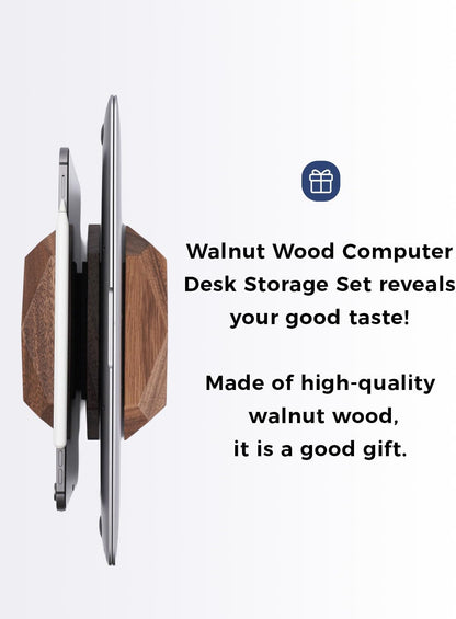 Adjustable Vertical Laptop Stand, MacBook Holder with Wood, Wooden Laptop Stand, Vertical Laptop Holder for Desk, Width Adjustable Dock Fits All MacBook/Surface Pro