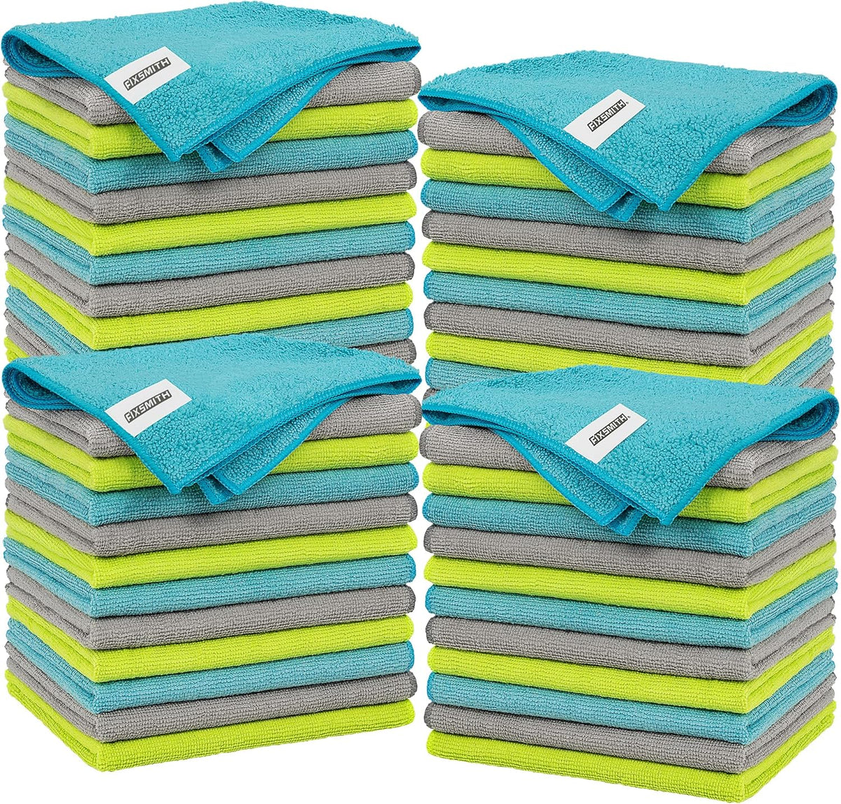 Shop Towels, Pack of 200, Grey Microfiber Cleaning Cloth Bulk, Microfiber Towels for Cars, All-Purpose Absorbent Cleaning Rags, Dust Cloth for Automotive, Mechanic, Garage, 11.5 x 11.5 inch