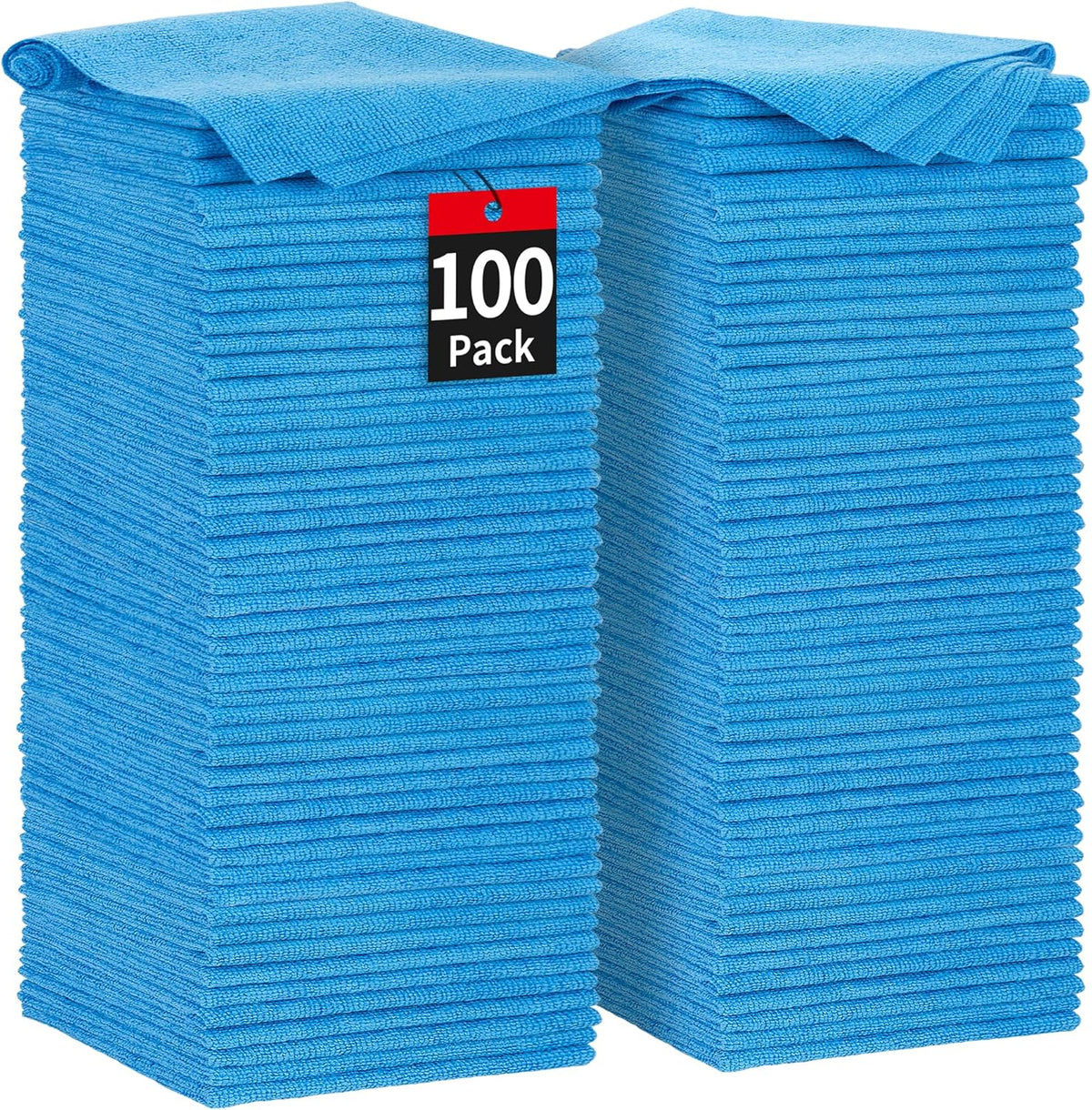 Microfiber Cleaning Cloth, Cleaning Rags Microfiber Towel Bulk Absorbent Lint-Free Wash Cloths, All-Purpose Shop Towels for Cars, Automotive, Garage, Home & Kitchen 11.5"*11.5"