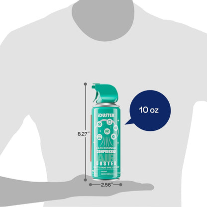 Compressed Air Duster Can for Electronics - 10oz Keyboard Cleaner Air Spray for Computer Cleaning, 1PCS