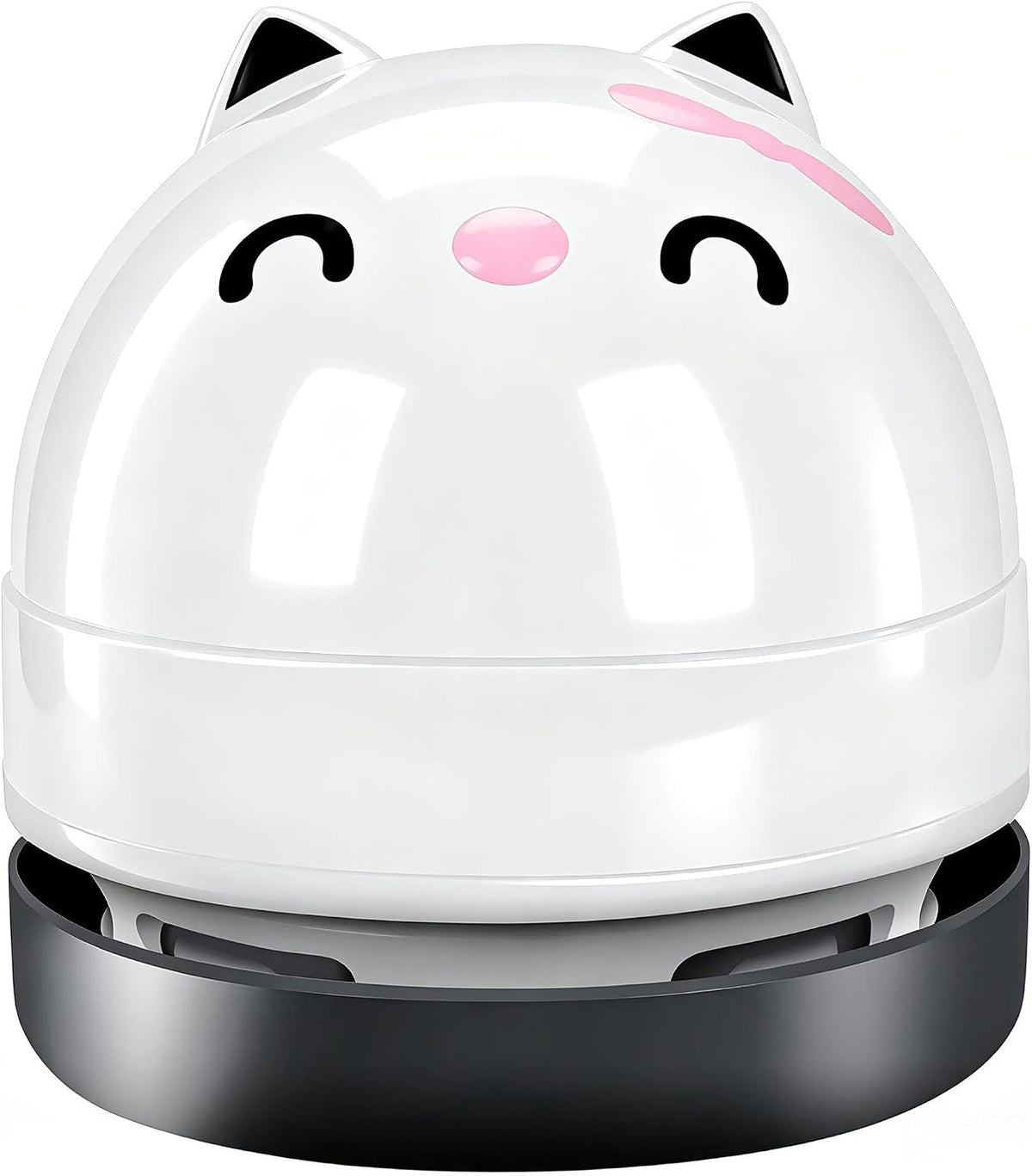 Mini Desktop Vacuum Cleaner, Portable USB Vacuum Cleaner for Desk Mini Cute Cartoon Desktop Vacuum for Cleaning Eraser Crumbs, Dust, Crumbs, Computer, Keyboard and Car (White Orange)