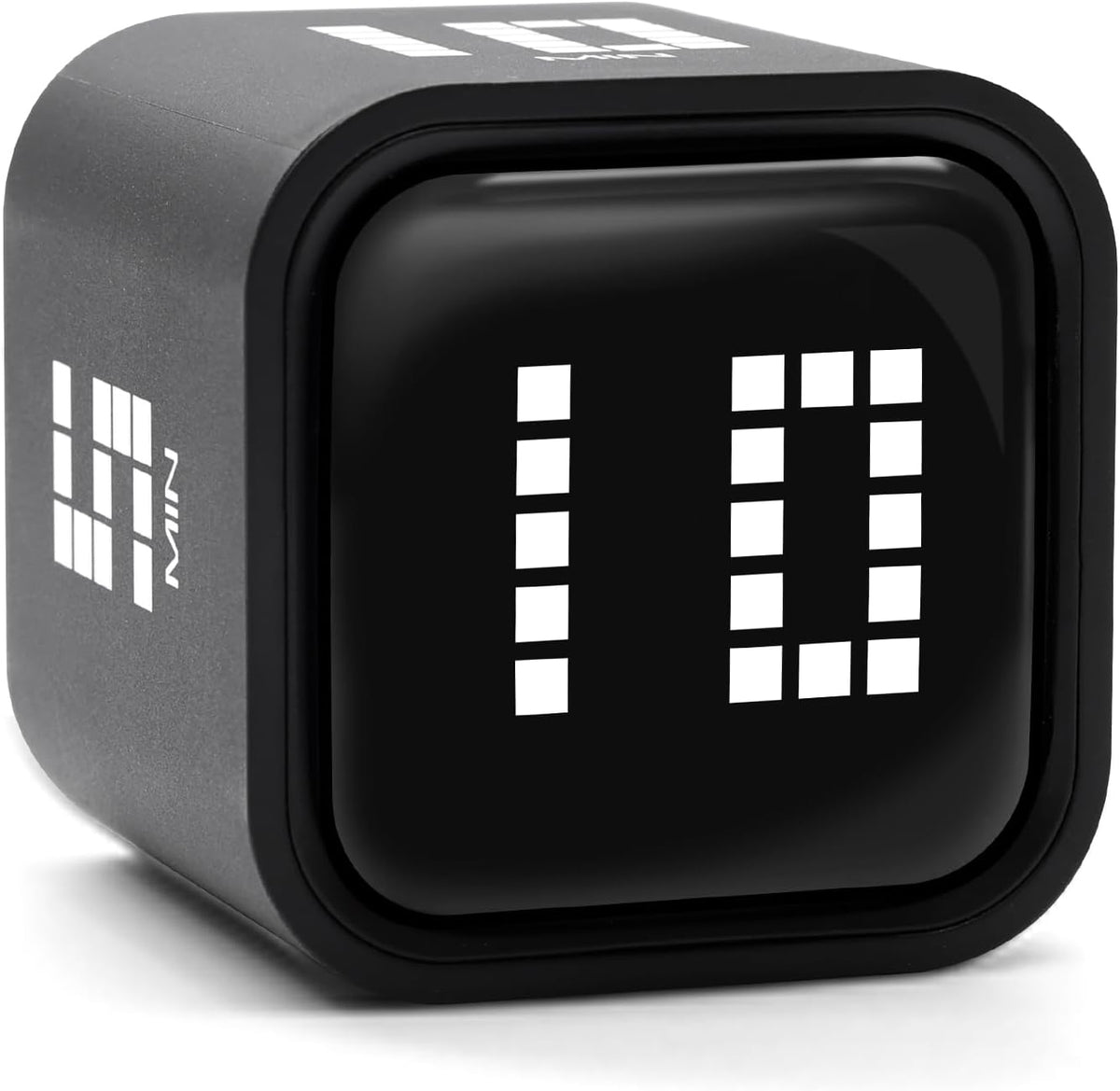 Rotating Productivity Cube Timer, 5/25/10/50 Min Presets, Wood Grain