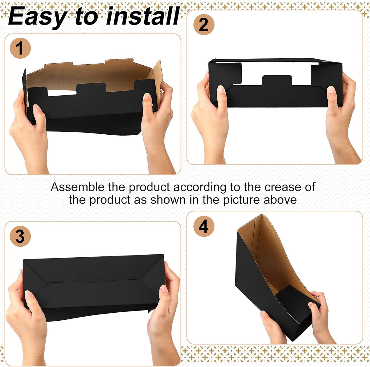 24 Pcs Magazine Files Cardboard Holders,Classic,Black