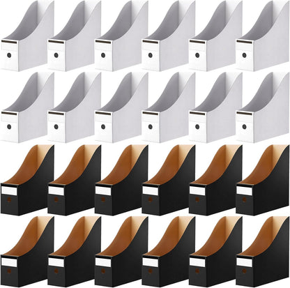 24 Pcs Magazine Files Cardboard Holders,Classic,Black