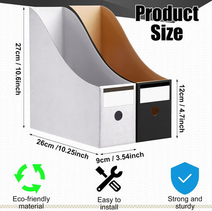 24 Pcs Magazine Files Cardboard Holders,Classic,Black