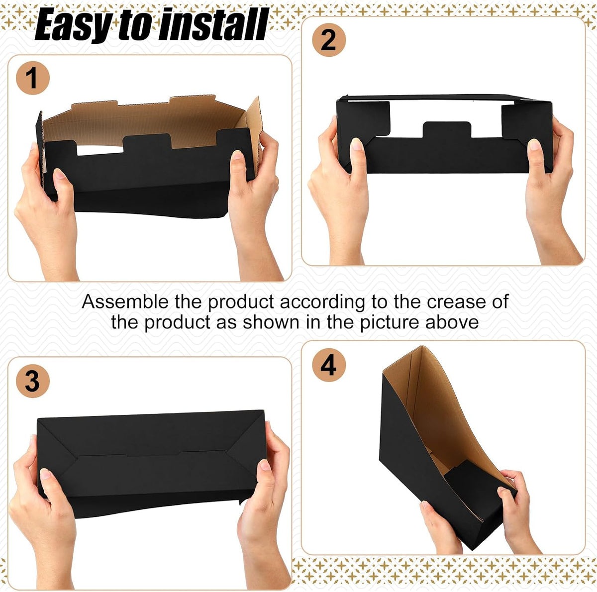 24 Pcs Magazine Files Cardboard Holders,Classic,Black