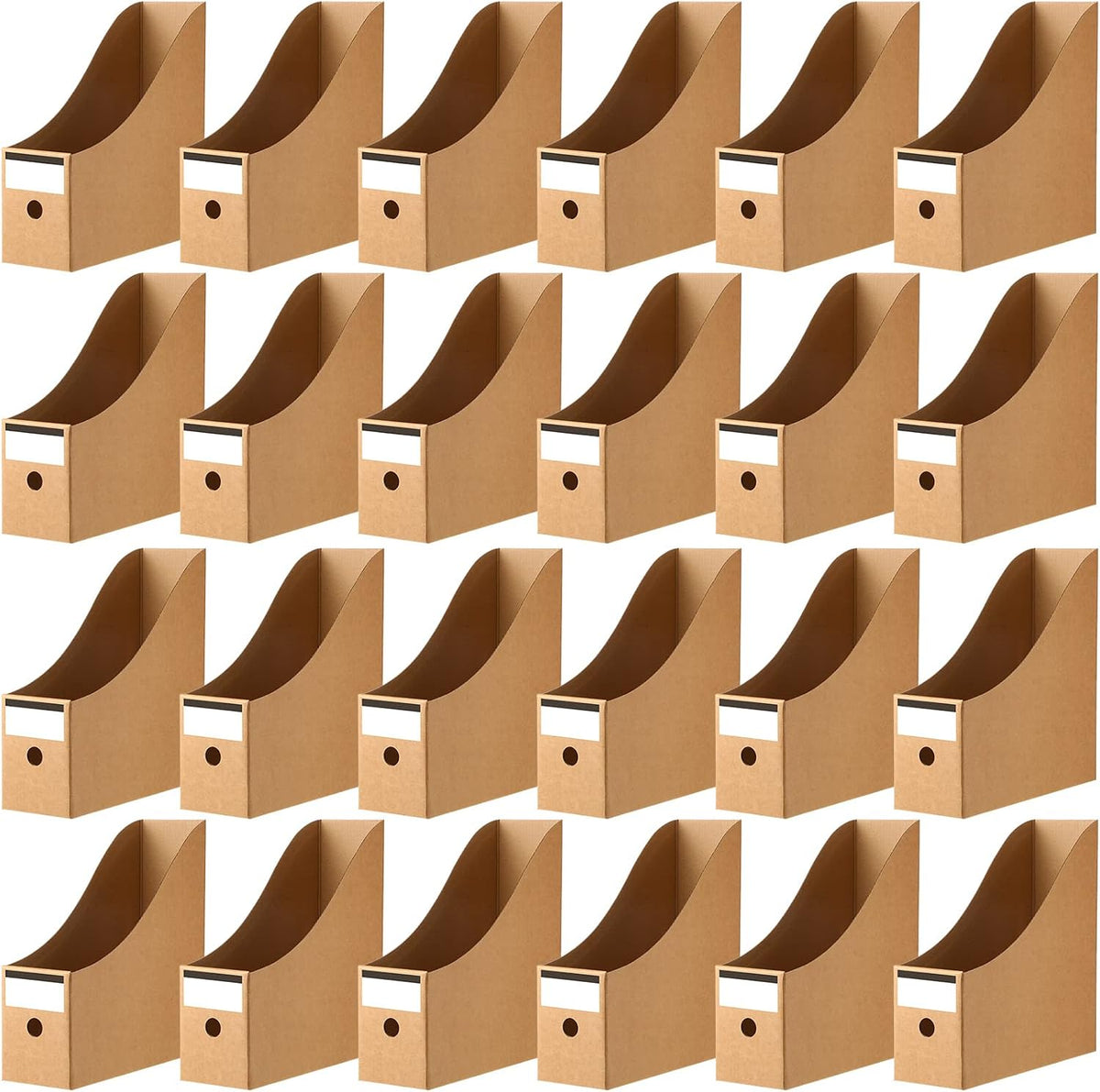 24 Pcs Magazine Files Cardboard Holders,Classic,Black