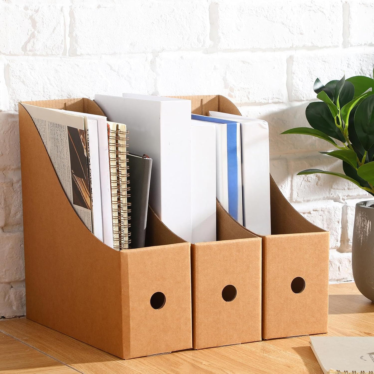 24 Pcs Magazine Files Cardboard Holders,Classic,Black