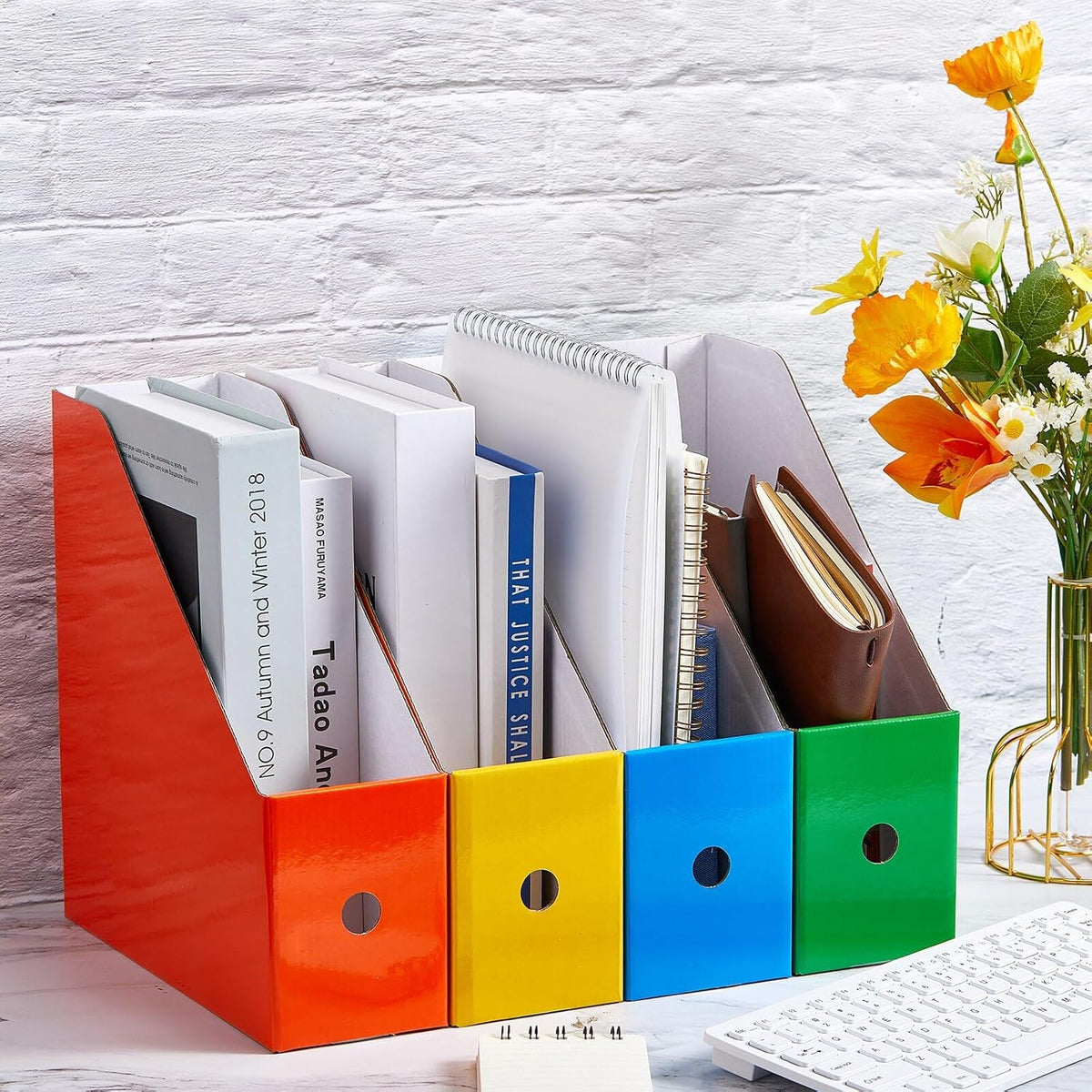 24 Pcs Magazine Files Cardboard Holders,Classic,Black