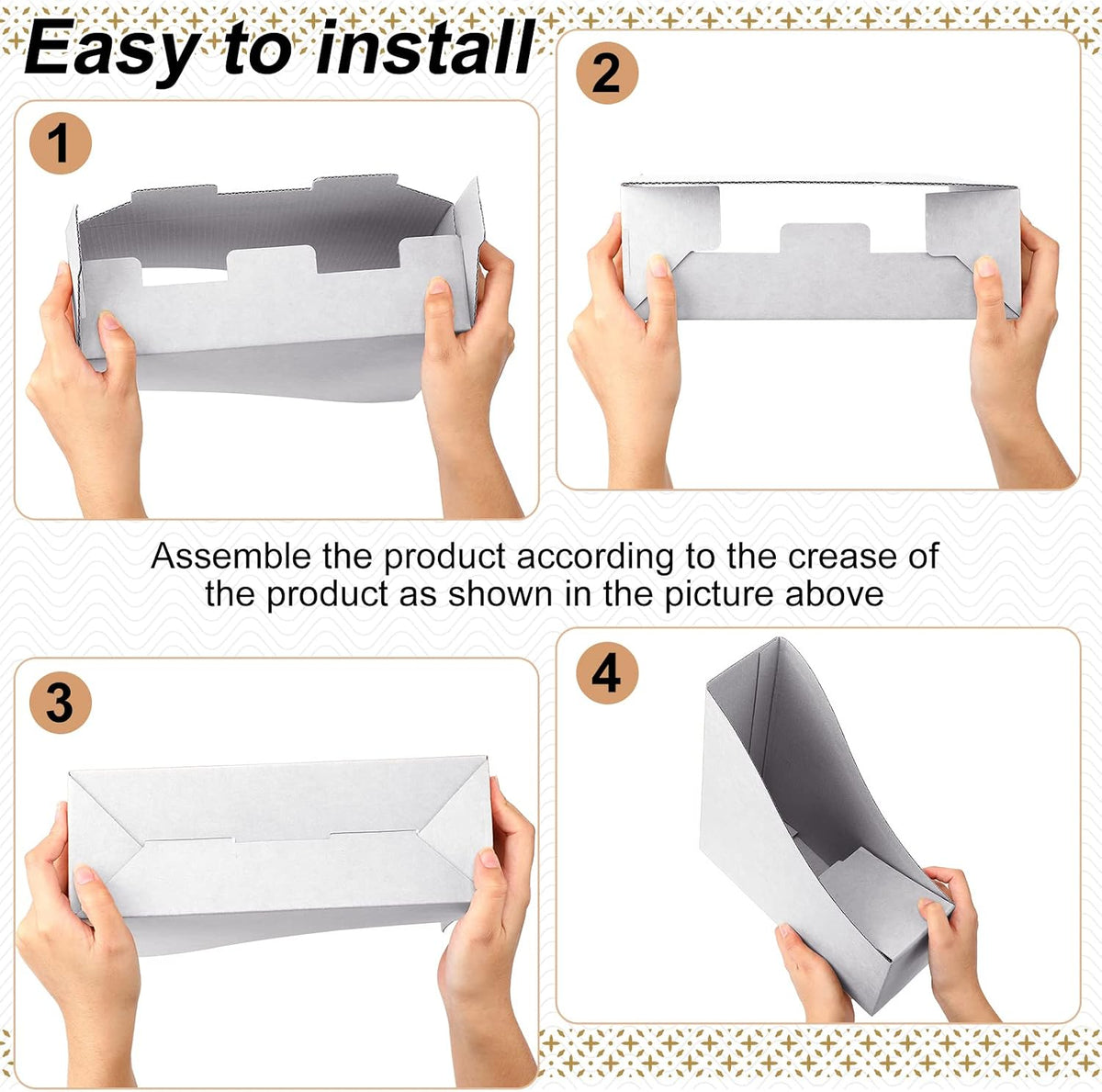 24 Pcs Magazine Files Cardboard Holders,Classic,Black