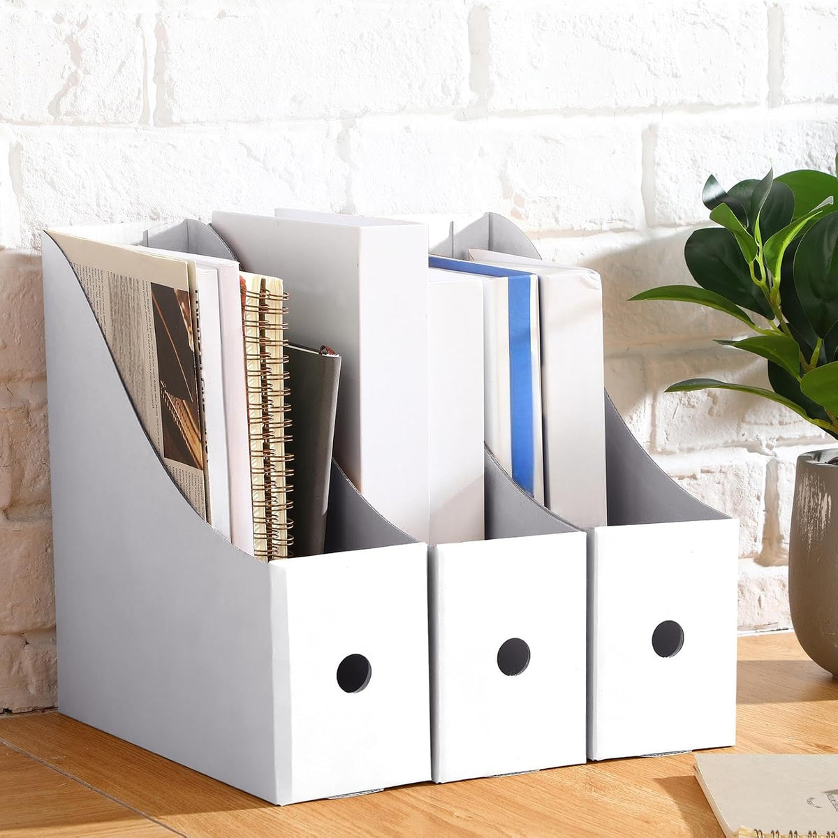 24 Pcs Magazine Files Cardboard Holders,Classic,Black