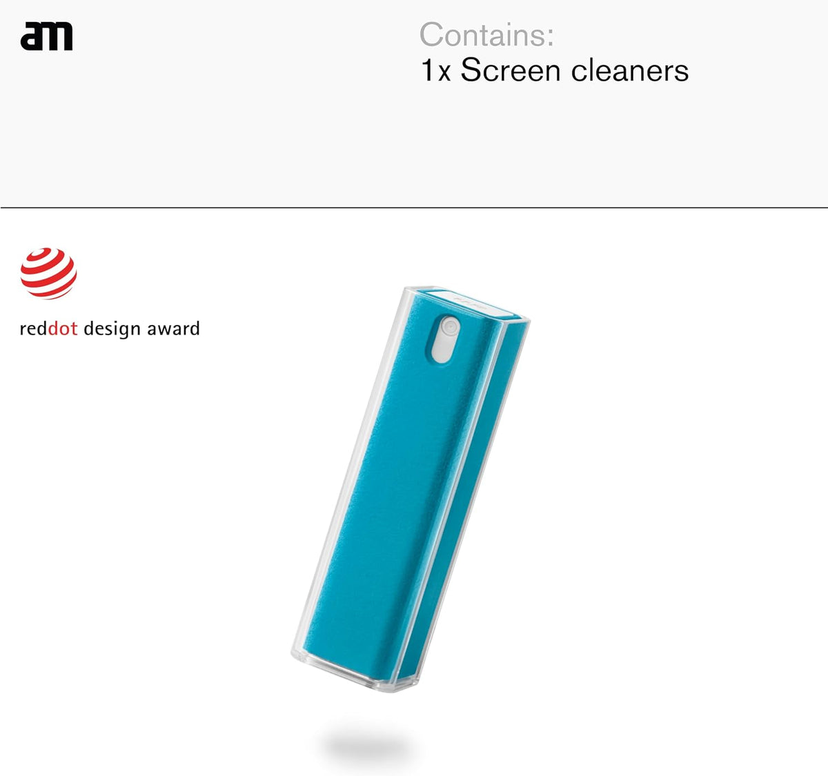 am Mist Screen Cleaner Spray with Microfiber Cloth – Alcohol-Free Pink