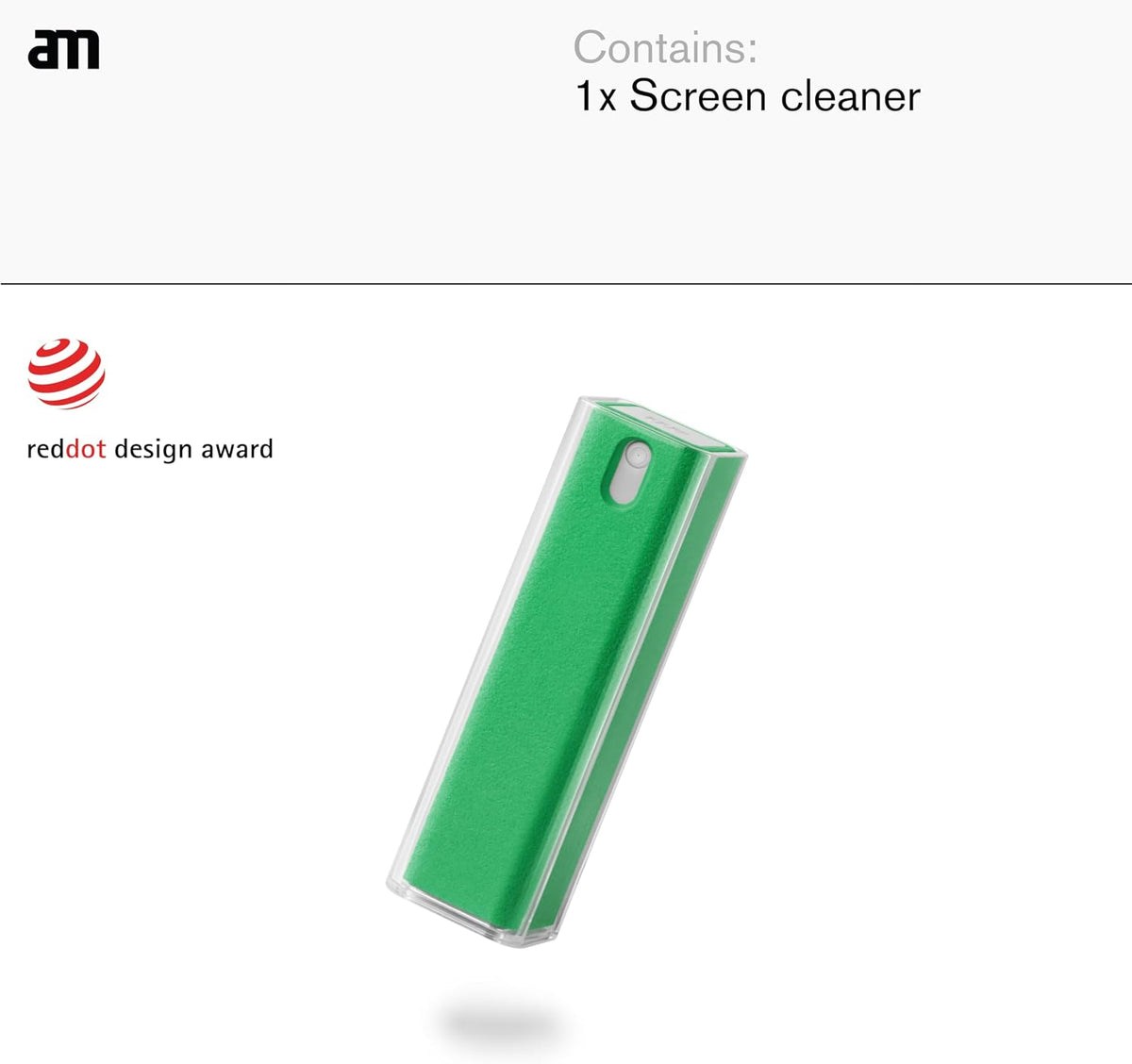 am Mist Screen Cleaner Spray with Microfiber Cloth – Alcohol-Free Pink