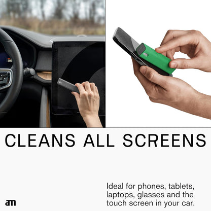 am Mist Screen Cleaner Spray with Microfiber Cloth – Alcohol-Free Pink