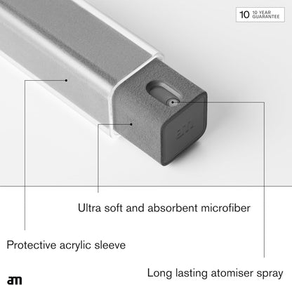 am Mist Screen Cleaner Spray with Microfiber Cloth – Alcohol-Free Pink