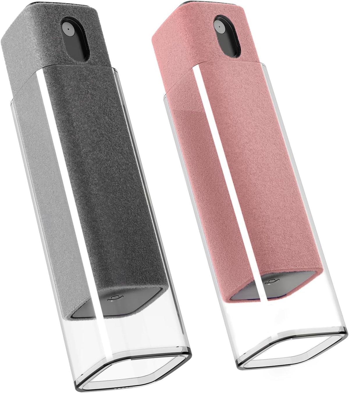 Car Screen Cleaner Spray and Wipe -2-in-1 iPad Accesories Laptop screen cleaner, New Car Essentials - Touchscreen Cleaner for tesla, Laptop, Computer, MacBook and More - 2 Pack (Grey & Rose Gold)