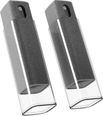 Car Screen Cleaner Spray and Wipe -2-in-1 iPad Accesories Laptop screen cleaner, New Car Essentials - Touchscreen Cleaner for tesla, Laptop, Computer, MacBook and More - 2 Pack (Grey & Rose Gold)