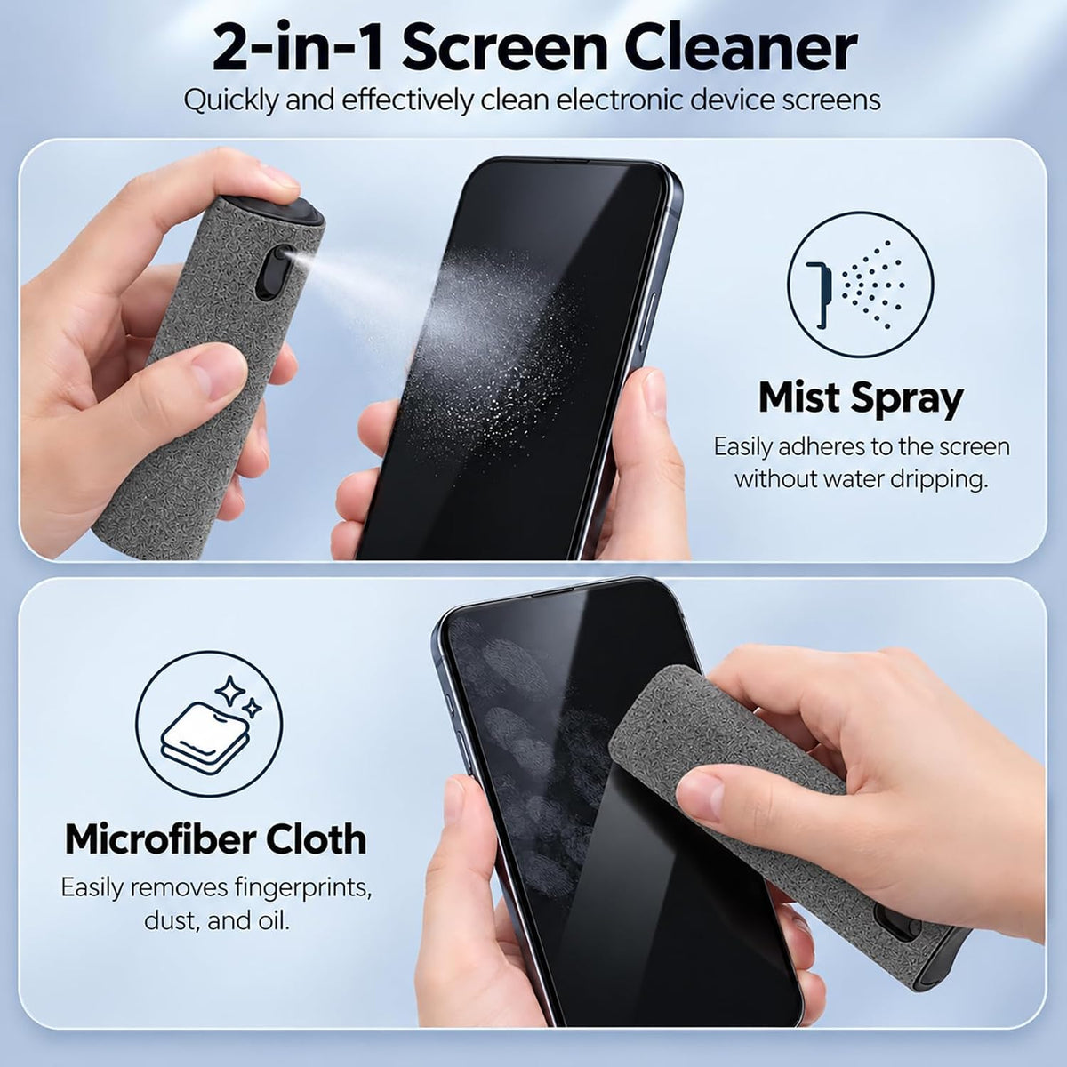 Car Screen Cleaner Spray for Phone iPad Laptop Car Display - Cream