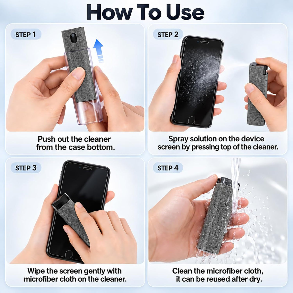 Car Screen Cleaner Spray for Phone iPad Laptop Car Display - Cream