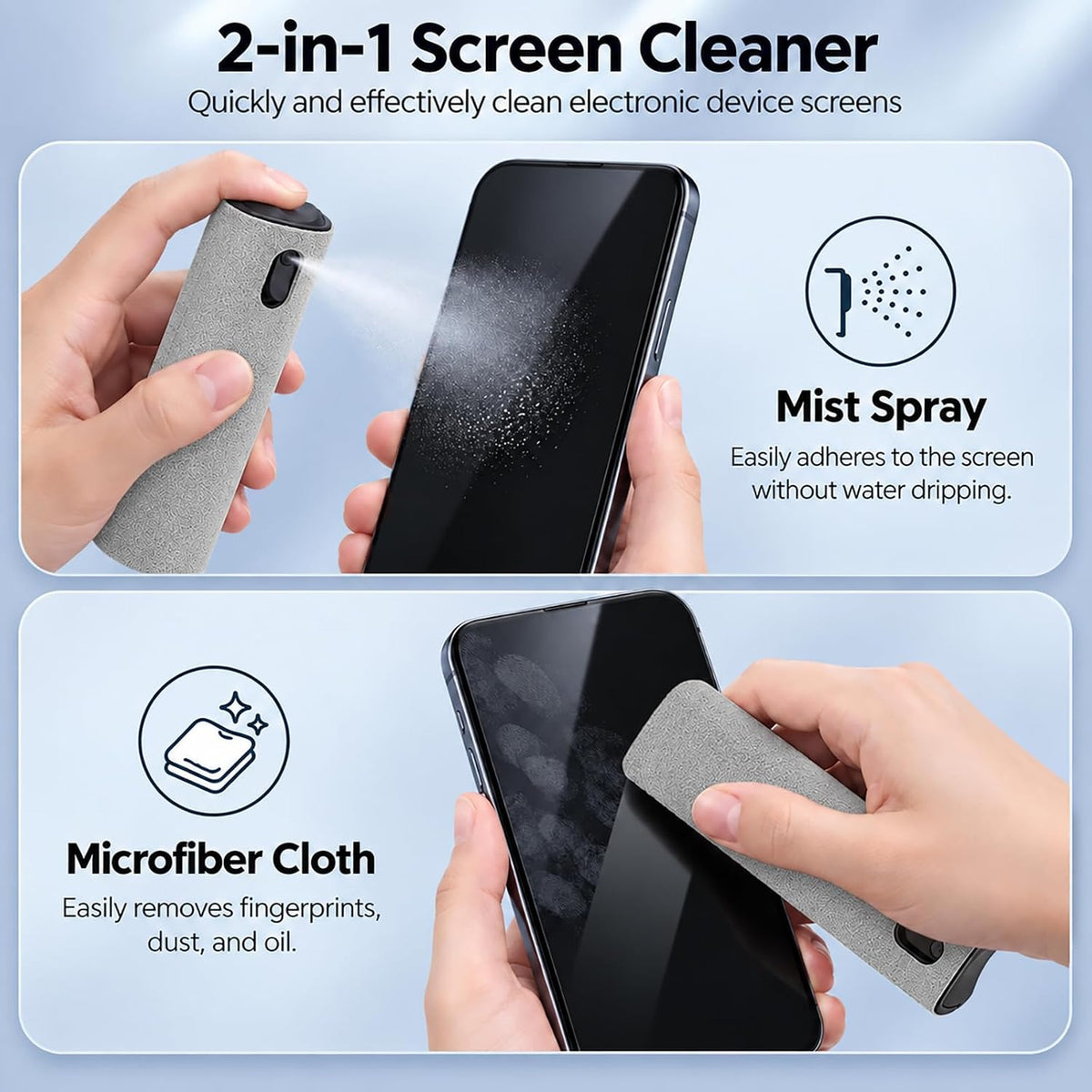 Car Screen Cleaner Spray for Phone iPad Laptop Car Display - Cream