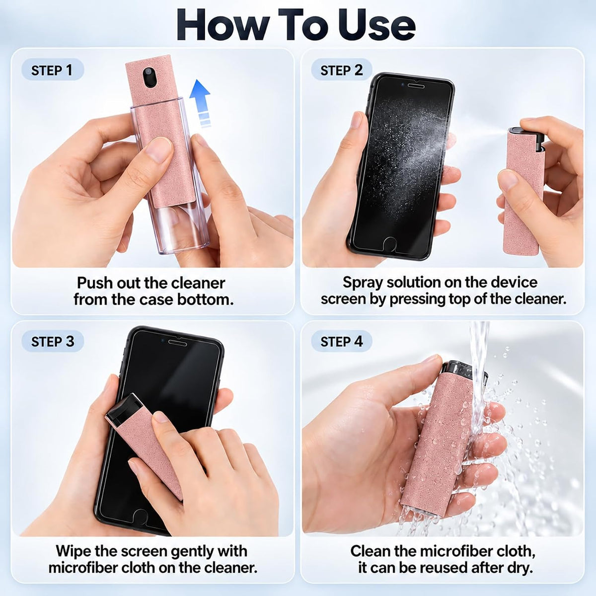 Car Screen Cleaner Spray for Phone iPad Laptop Car Display - Cream